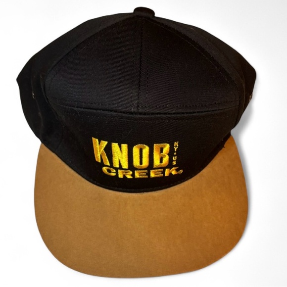 NEW Knob Creek 5 Panel Hat Cotton Faux Suede Adult Adjustable Leather Strap - Picture 2 of 5